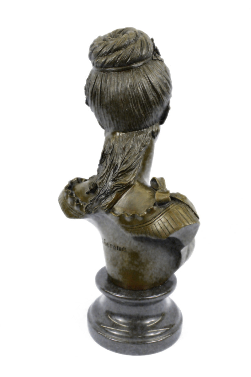 Grecian Goddess Classic Beauty Female Bust Bronze Marble Statue Sculpture Gift