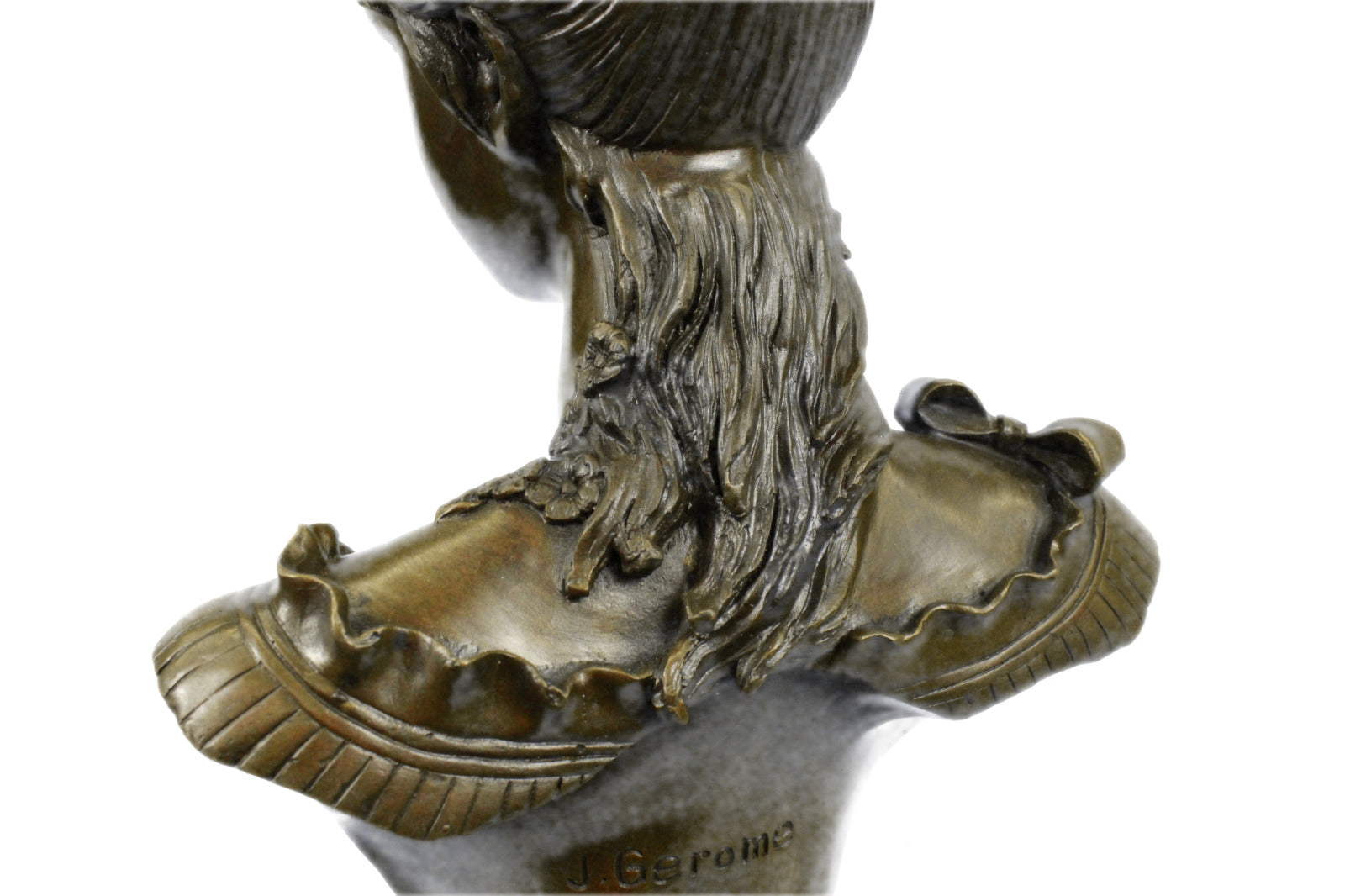 Grecian Goddess Classic Beauty Female Bust Bronze Marble Statue Sculpture Gift