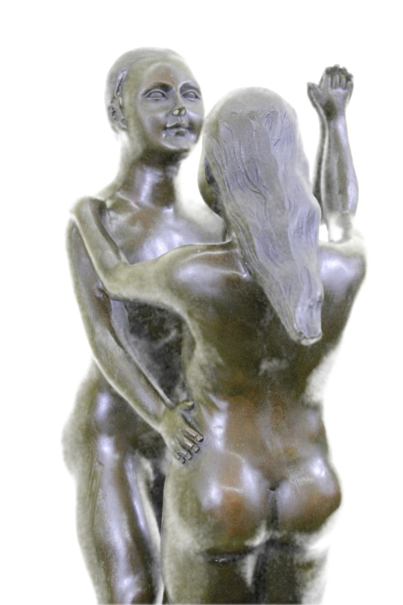 Handcrafted Bronze Sculpture – Dancing Couple Abstract Art – Modern Botero Style | SALE
