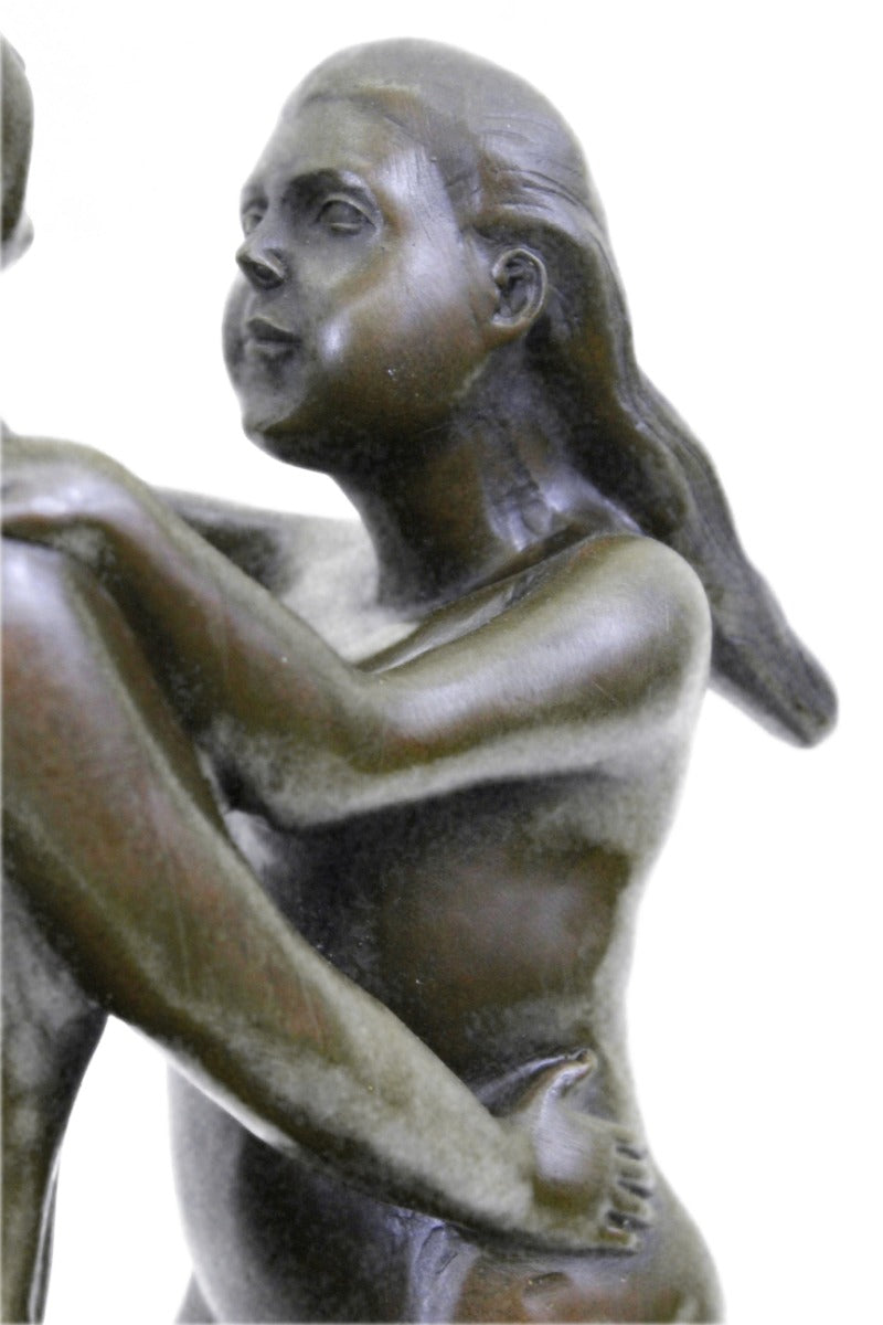 Handcrafted Bronze Sculpture – Dancing Couple Abstract Art – Modern Botero Style | SALE