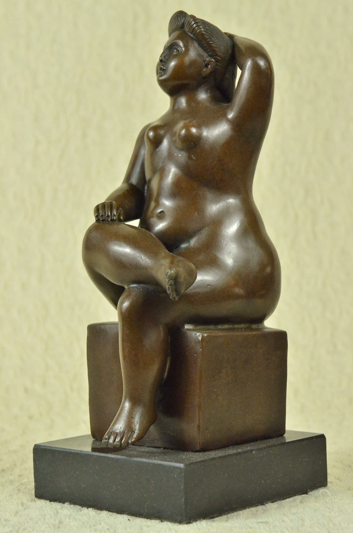 Handcrafted bronze sculpture SALE Bull Rides Woman Plump Botero Fernando