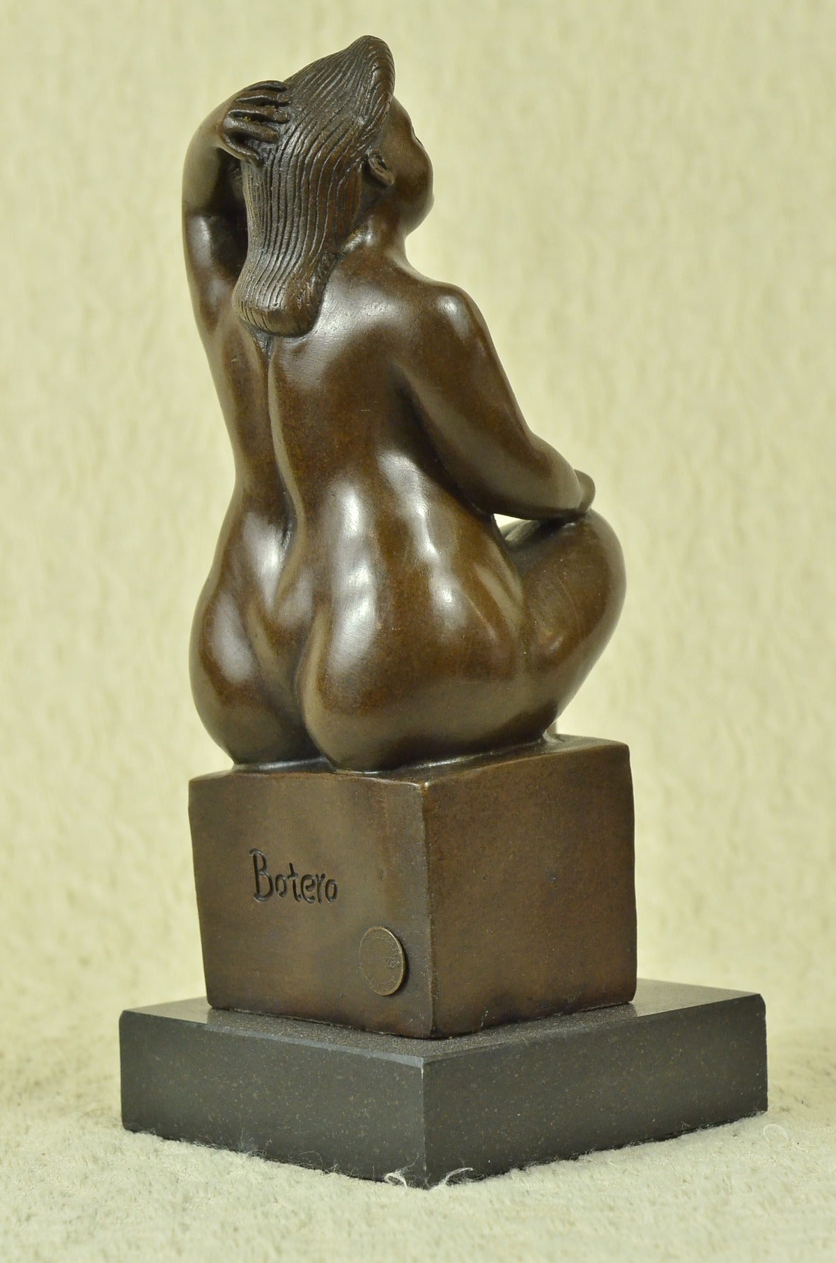 Handcrafted bronze sculpture SALE Bull Rides Woman Plump Botero Fernando