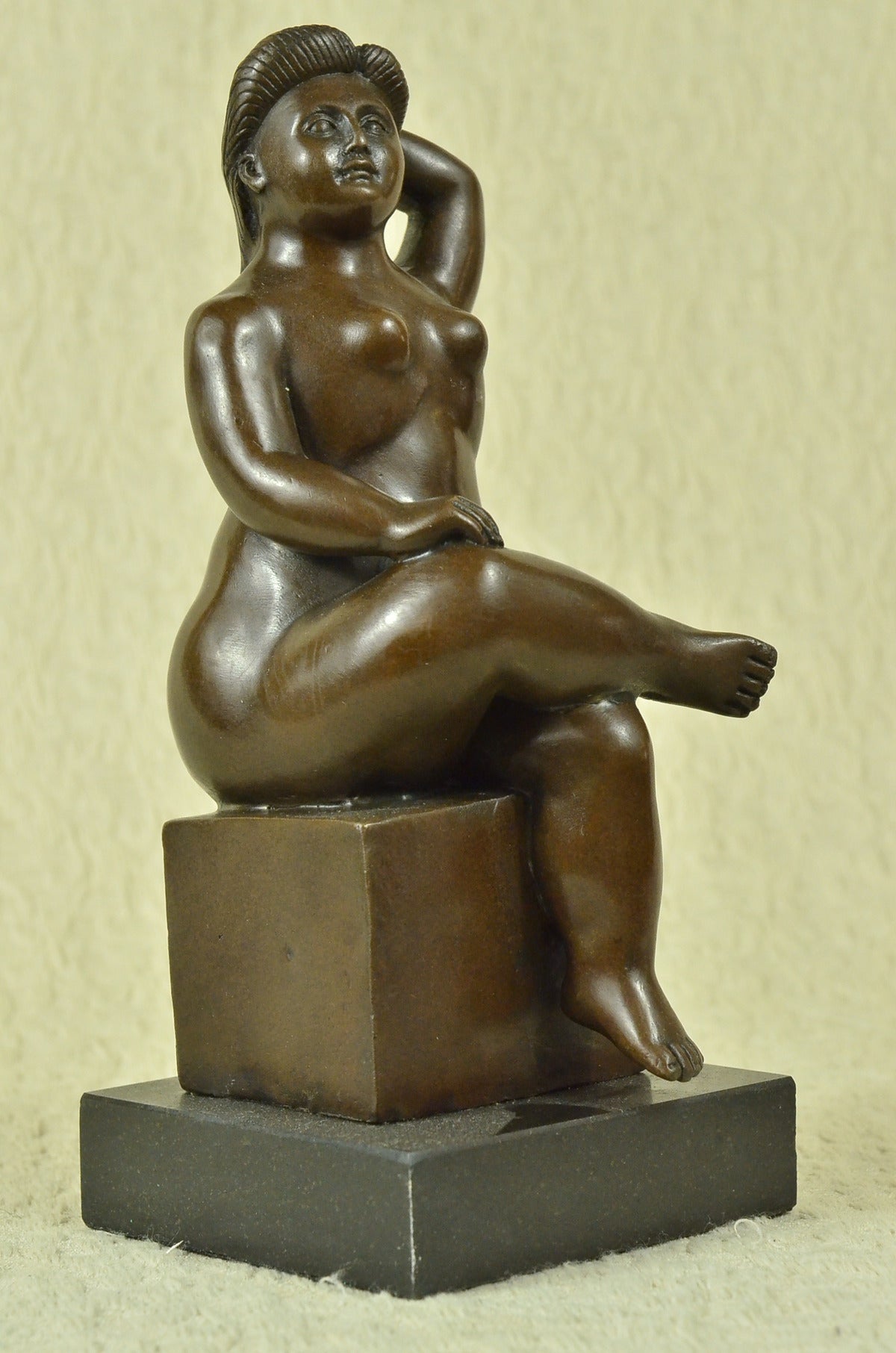 Handcrafted bronze sculpture SALE Bull Rides Woman Plump Botero Fernando
