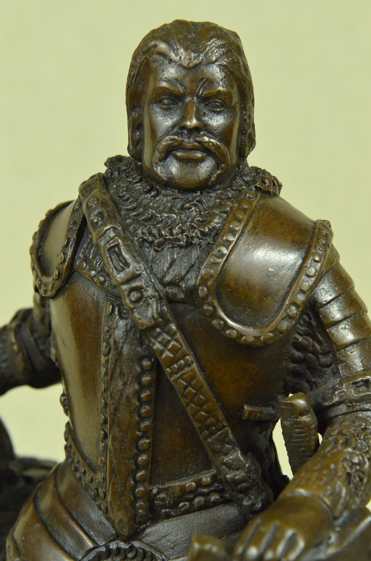 Handcrafted bronze sculpture SALE Warrior Viking Armor Heavy Dalov Signed