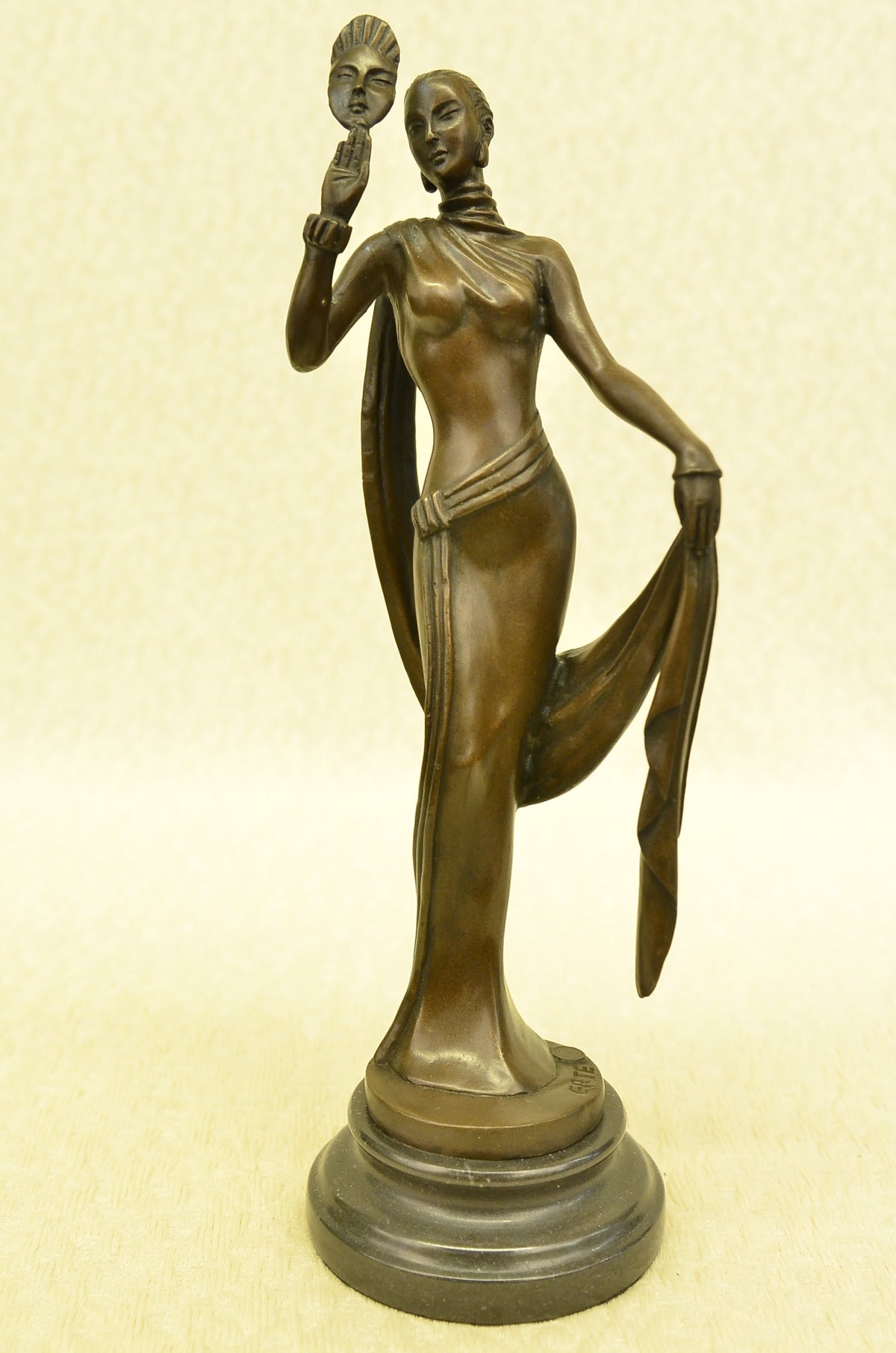 Handcrafted bronze sculpture SALE Decor Sensual Cast Hot Model 1920 Nouveau Art