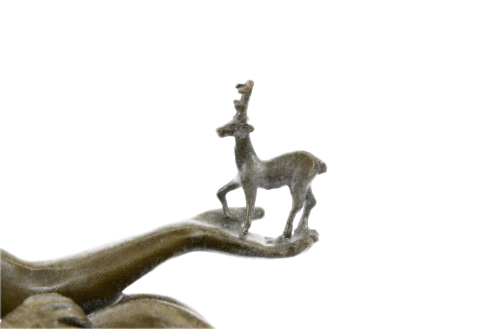 Handcrafted bronze sculpture SALE Base Marble Female Figurative Abstract Signed