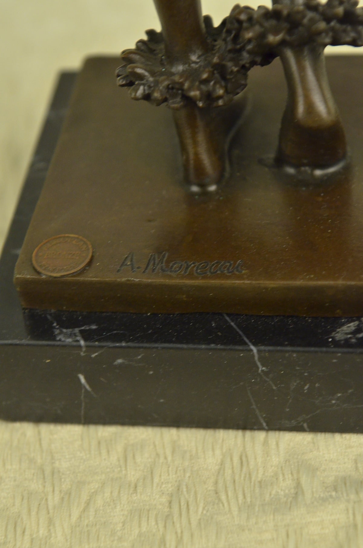 Handcrafted Bronze Sculpture “Hula Wahine” – Nude Semi-Deco Art Marble Statue | Limited-Time Sale