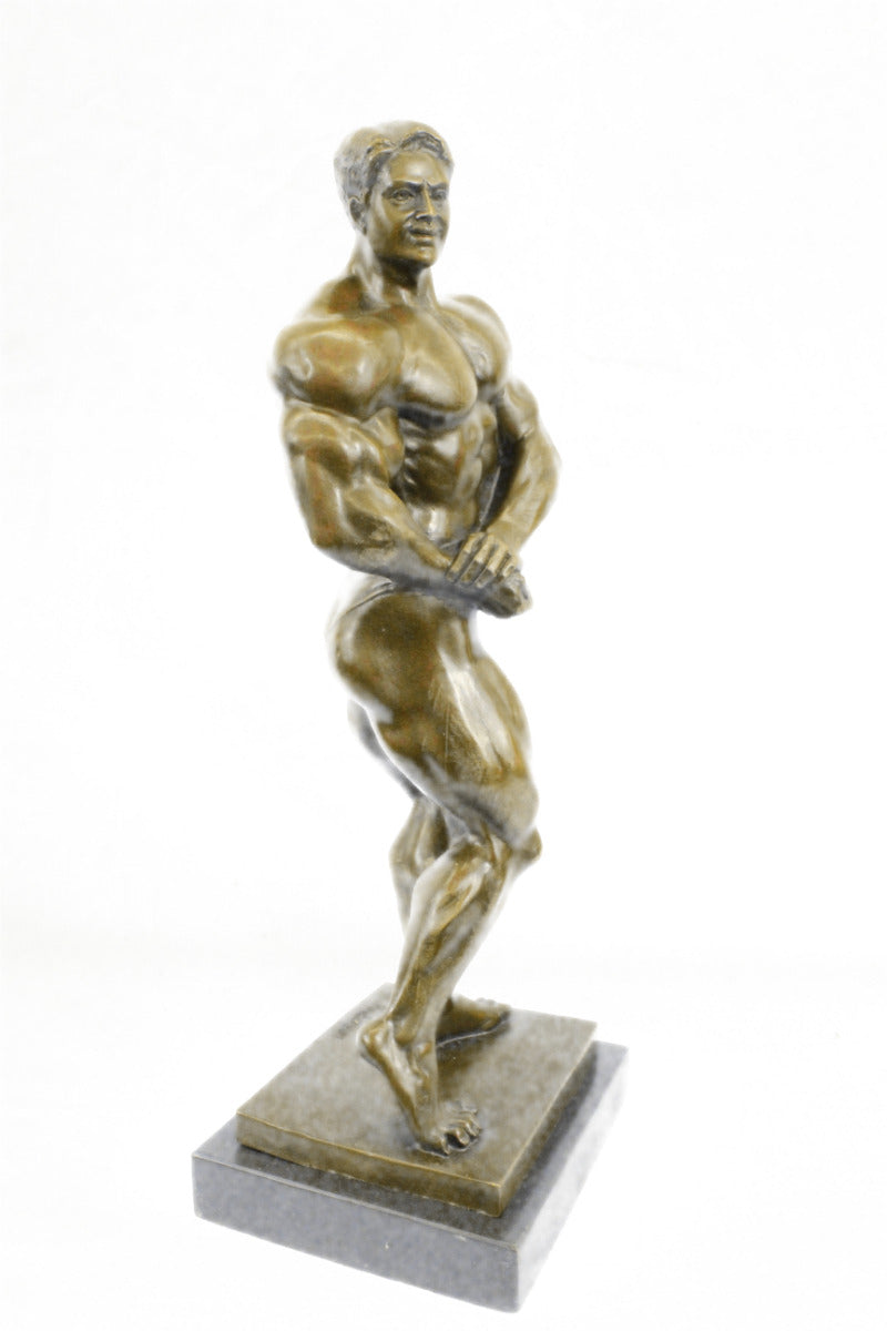Buy Bronze Male Bodybuilder Sculpture – Nude Fitness Figurine