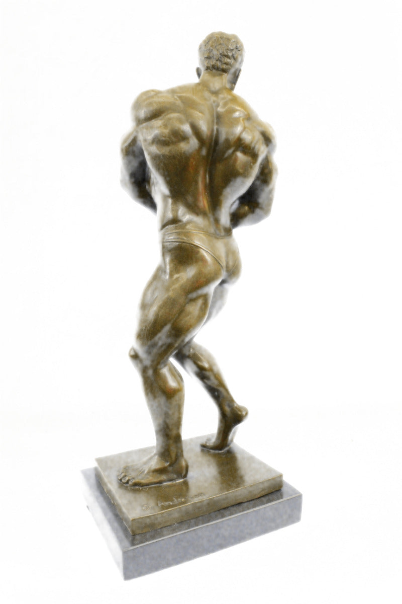 Buy Bronze Male Bodybuilder Sculpture – Nude Fitness Figurine