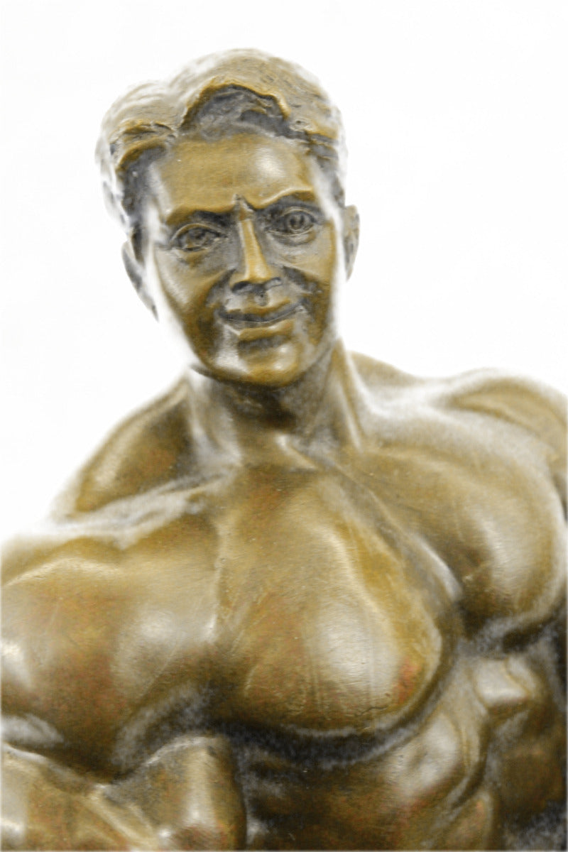 Buy Bronze Male Bodybuilder Sculpture – Nude Fitness Figurine