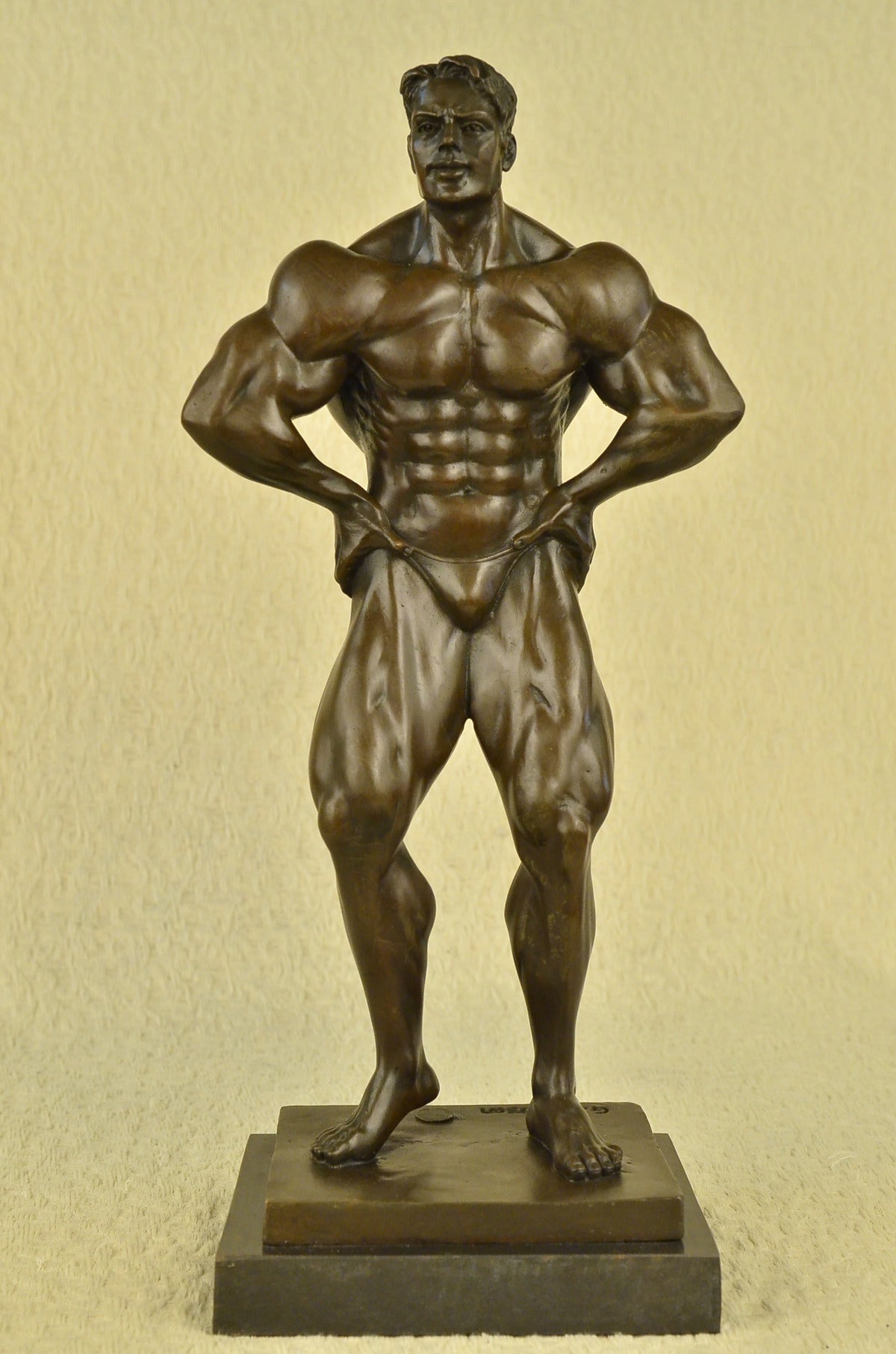 Handcrafted bronze sculpture SALE Standing Male Nude Muscular Original