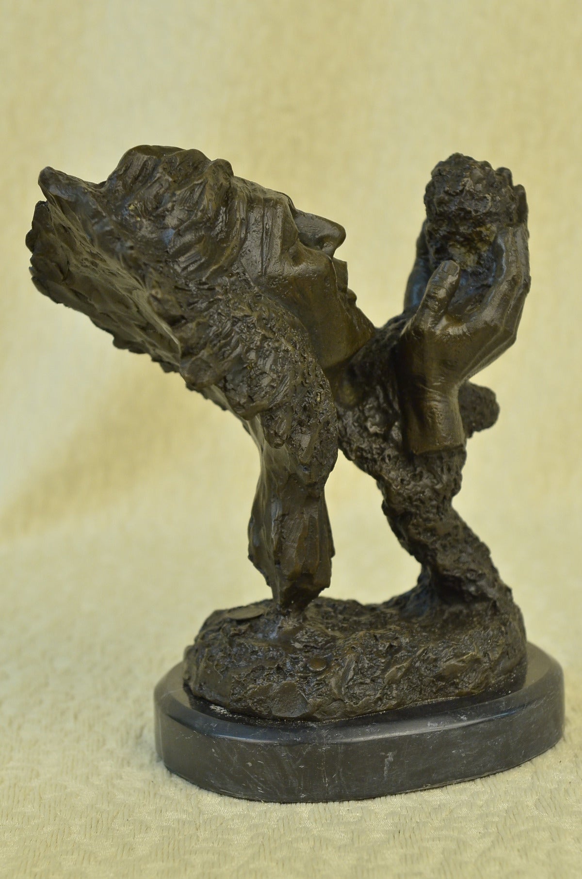 Mark Hopkins Indian Magic Bronze Sculpture Marble Base Figurine Figure Statue