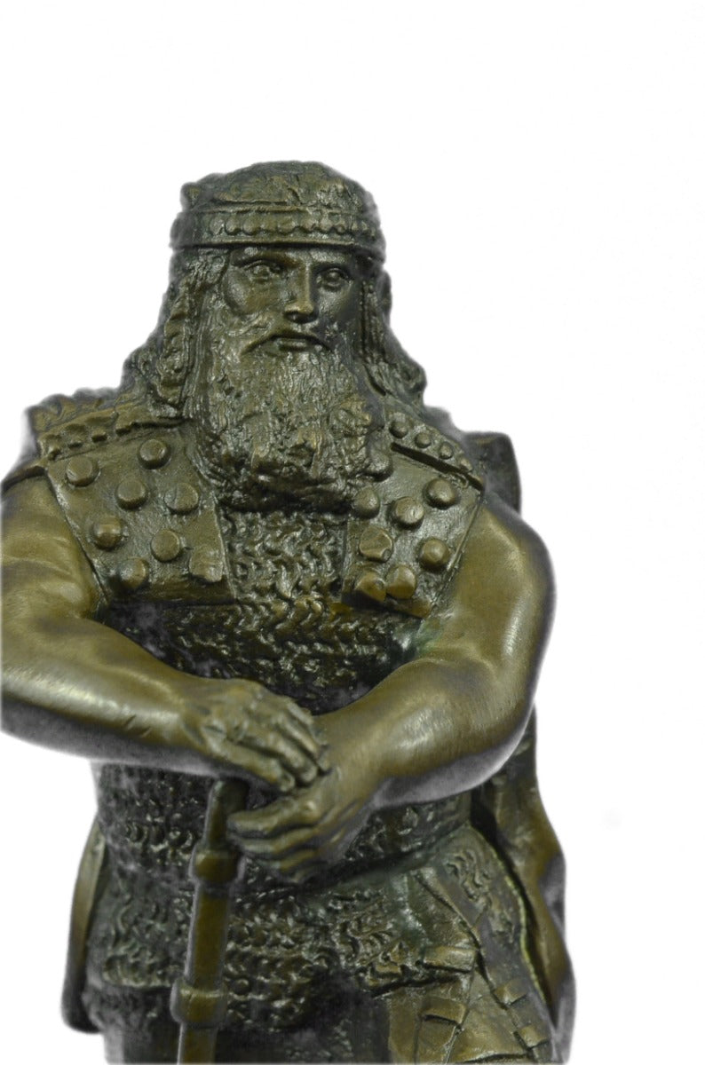 Buy the Handcrafted Bronze “Viking Huscarl Warrior” Sculpture – Powerful Norse Armor Artwork for Sale