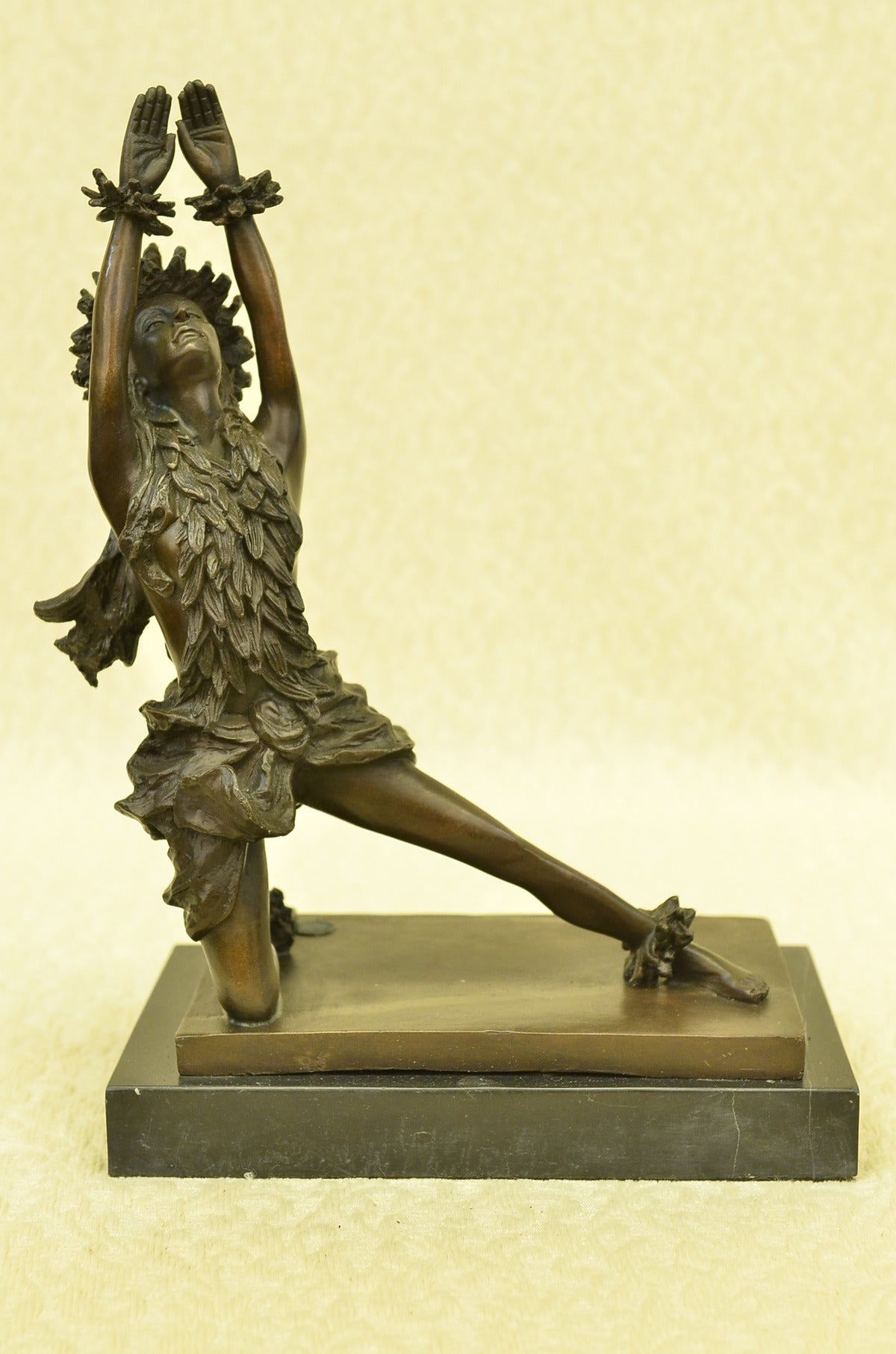 Island Vintage HotCast Bronze Hula Kahiko Sculpture Art Deco Moreau Figurine Art