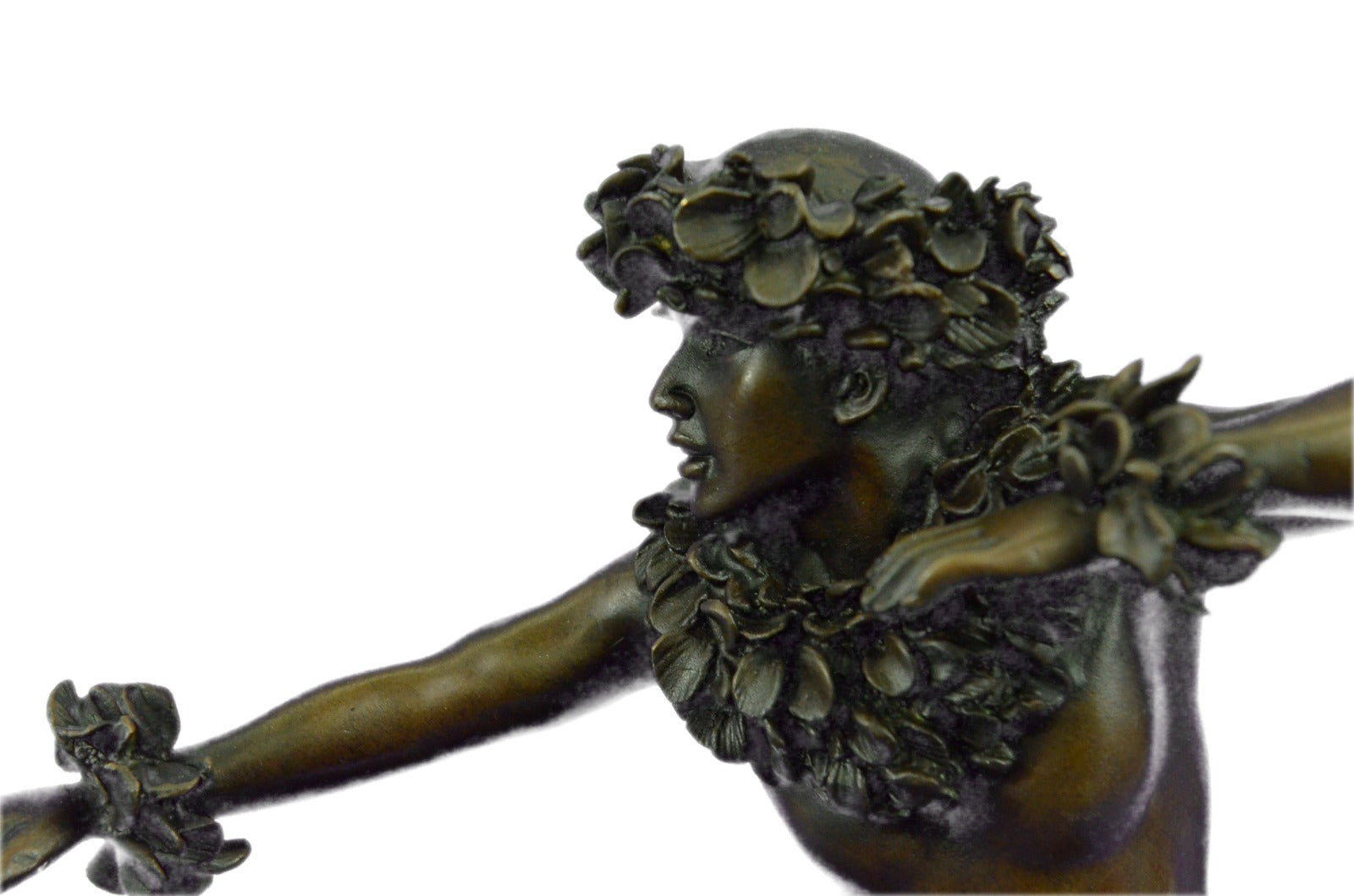 HAWAIIAN MALE ART DECO NOUVEAU BRONZE SCULPTURE STATUE FIGURE FIGURINE HOT CAST