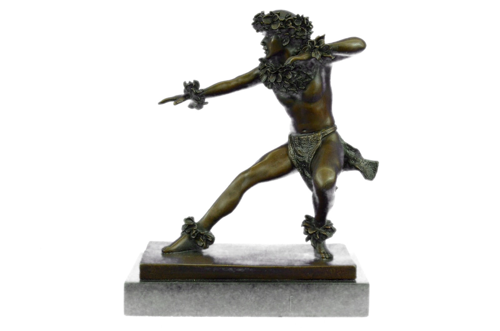 HAWAIIAN MALE ART DECO NOUVEAU BRONZE SCULPTURE STATUE FIGURE FIGURINE HOT CAST