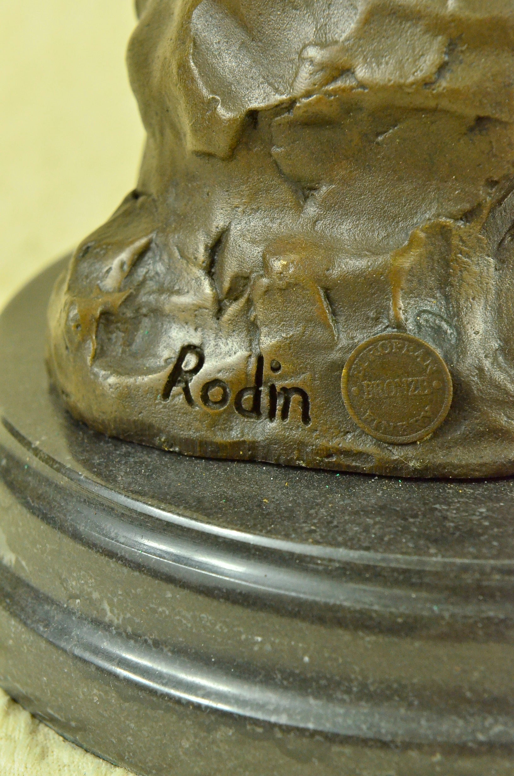 Bronze Sculpture Museum Quality Artwork Man by Rodin Home Office Designer Decor