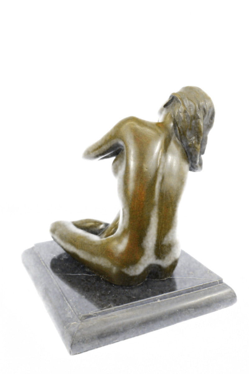 Handcrafted bronze sculpture SALE Holding Female Nude Mavchi Original Signed