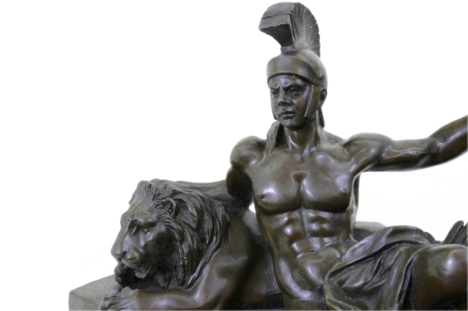 Handcrafted bronze sculpture SALE Next Laying Warrior Roman Cast Hot Deco Art