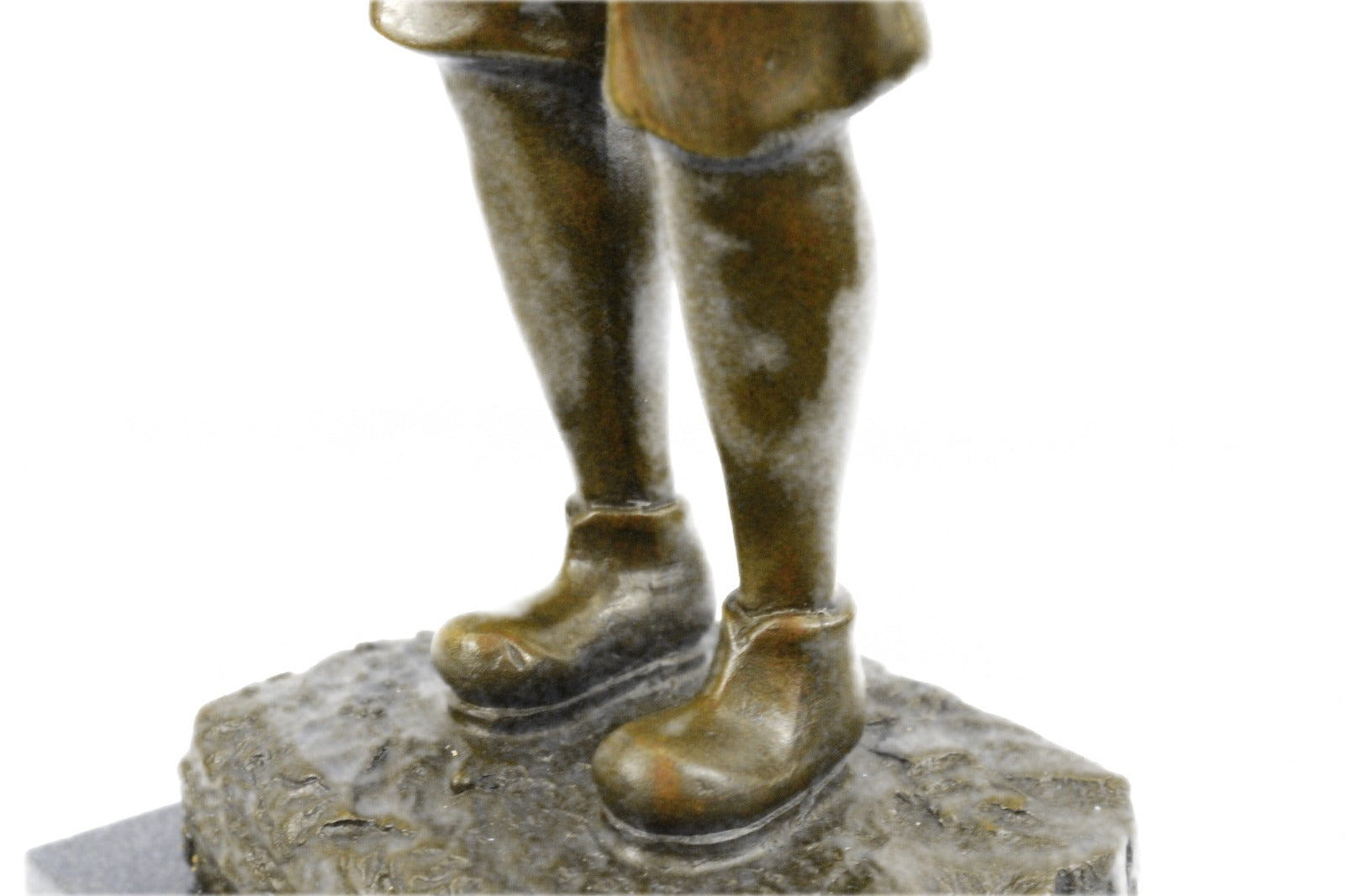 Handcrafted 100% Solid bronze sculpture SALE Boy Smoking Large Art Deco