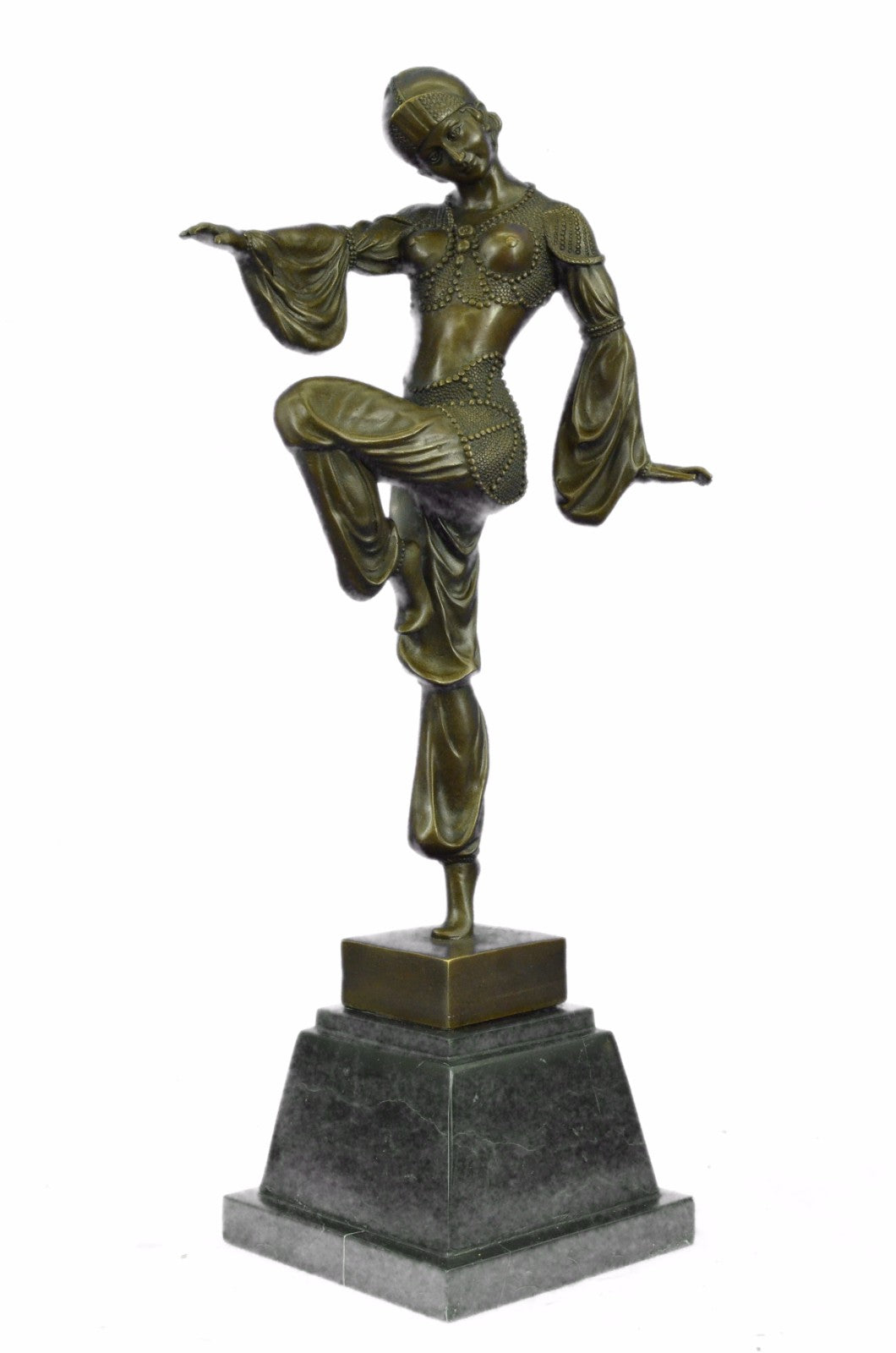 SIGNED D.H CHIPARUS GRACEFUL DANCER HOT CAST HAND MADE SCULPTURE FIGURINE FIGURE