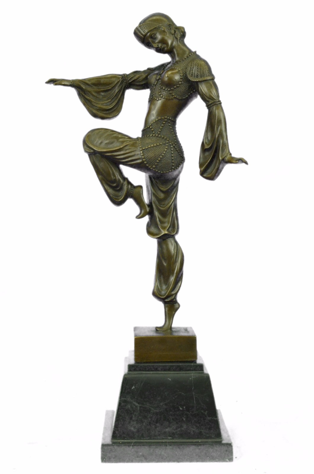 SIGNED D.H CHIPARUS GRACEFUL DANCER HOT CAST HAND MADE SCULPTURE FIGURINE FIGURE