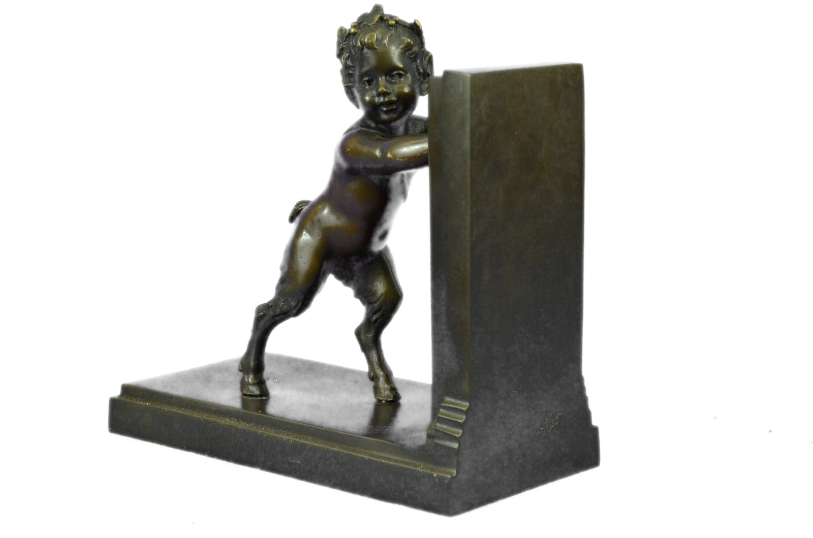 Hot Cast Rare Bookends Signed Original Hot Cast Milo Masterpiece Figurine Décor
