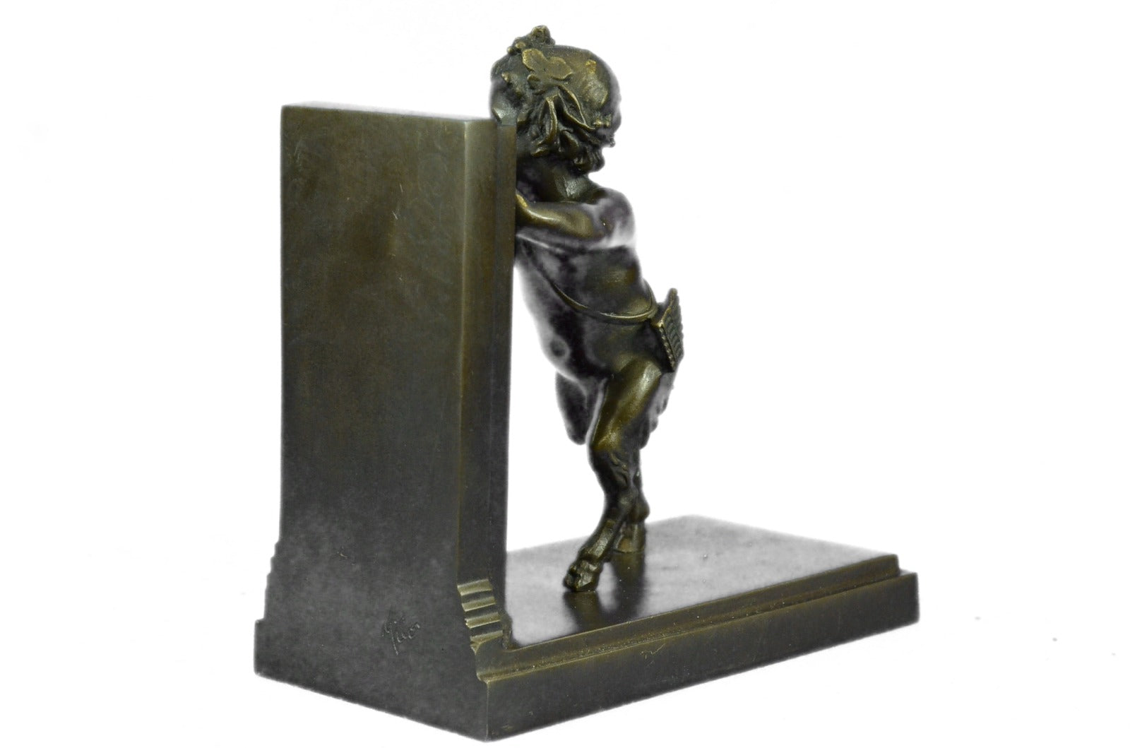 Hot Cast Rare Bookends Signed Original Hot Cast Milo Masterpiece Figurine Décor