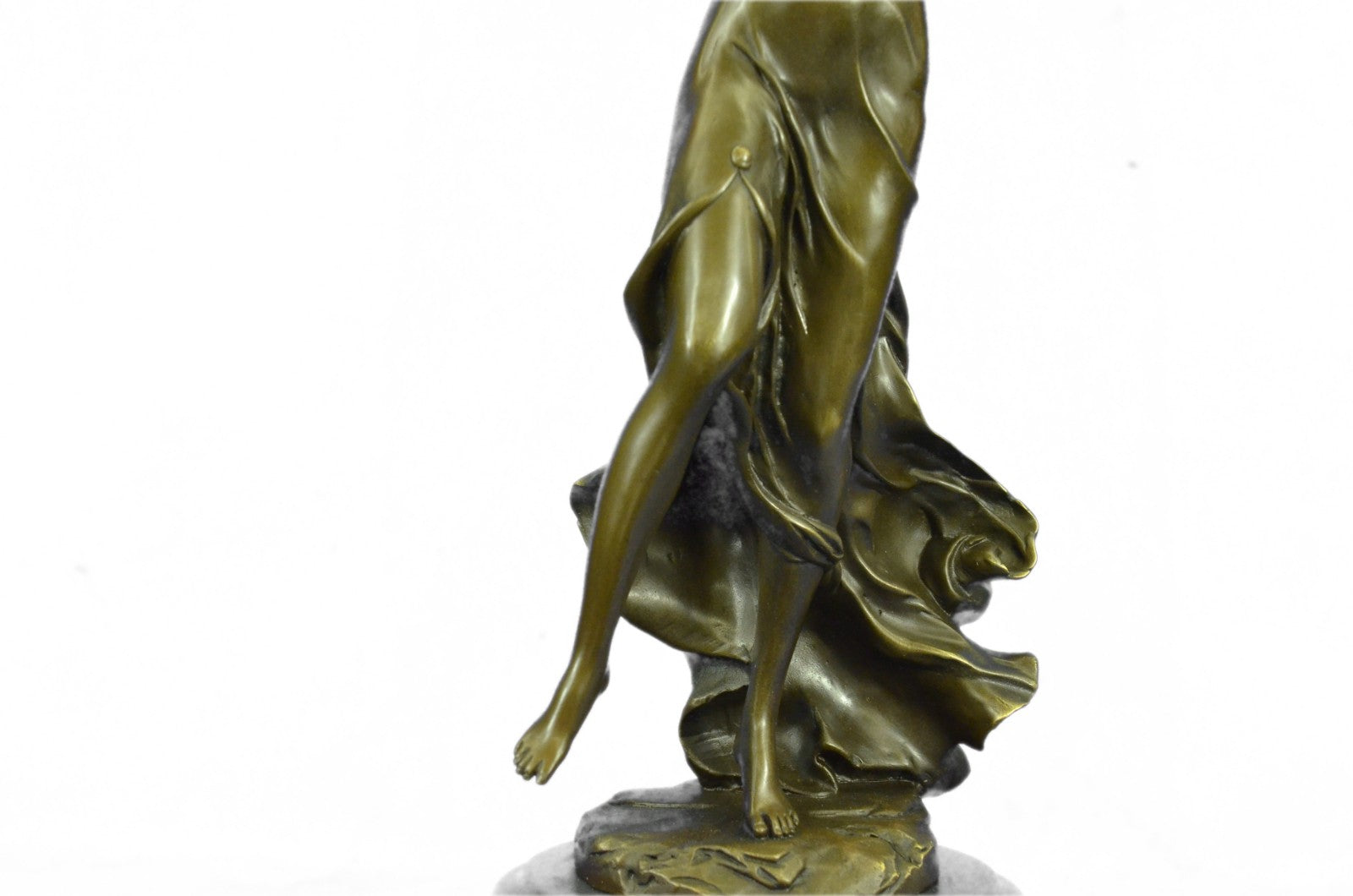 Art Nouveau Tambourine Dancer Bronze Sculpture Detailed Museum Quality Artwork