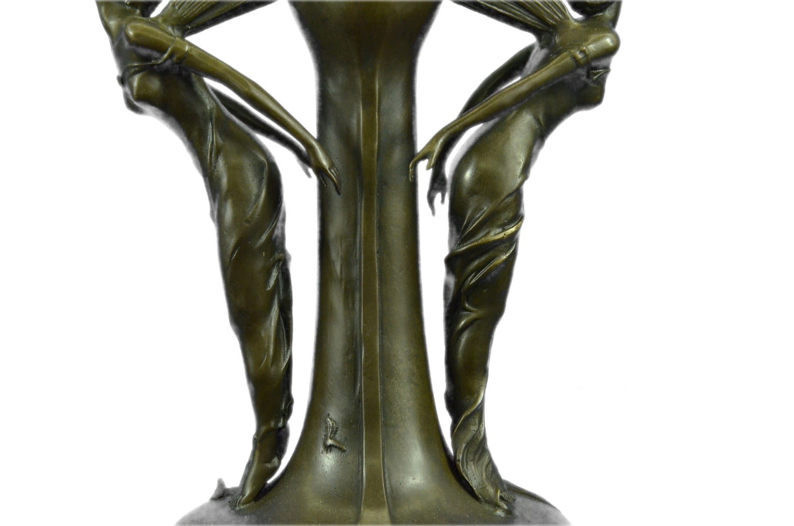 Two Fairy Angel Bronze Vase Figural Sculpture by Moreau Hot Cast Home Decoration