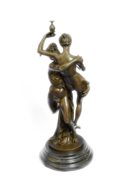 Sculpture depicts a very rare scene: Mercury (Hermes) conveying Pandora Bronze