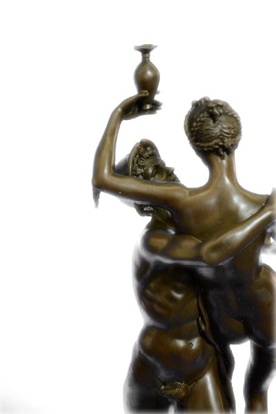 Sculpture depicts a very rare scene: Mercury (Hermes) conveying Pandora Bronze