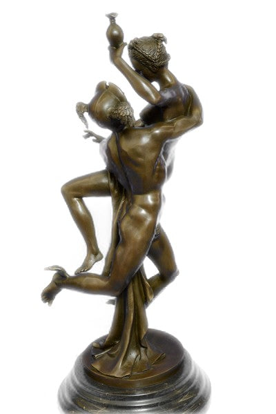 Sculpture depicts a very rare scene: Mercury (Hermes) conveying Pandora Bronze
