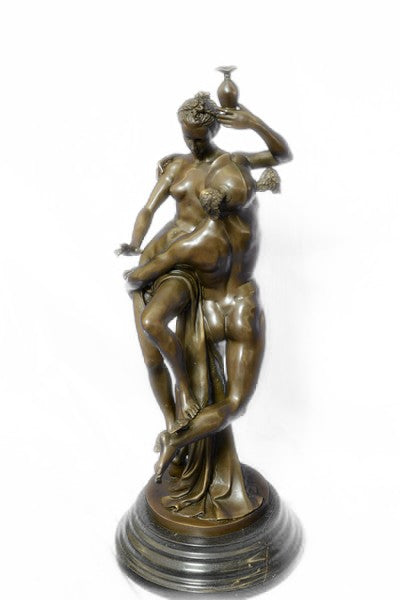 Sculpture depicts a very rare scene: Mercury (Hermes) conveying Pandora Bronze