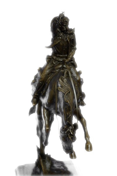 Vintage Classic Frederic Remington "BRONCO BUSTER" 16" BRONZE SCULPTURE Figurine