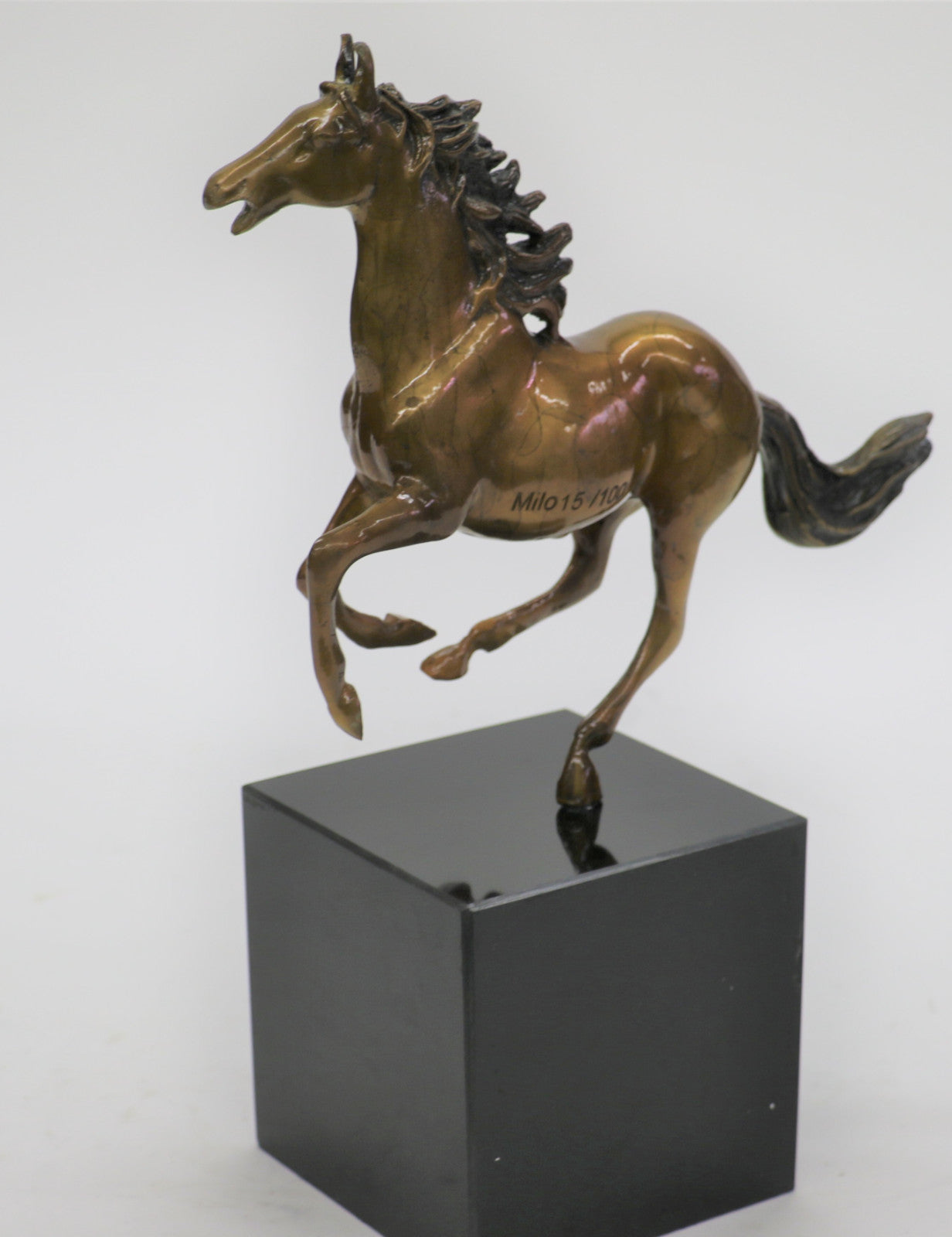 Signed Milo Running Horse Bronze Sculpture Limited Edition Statue Figurine Gift