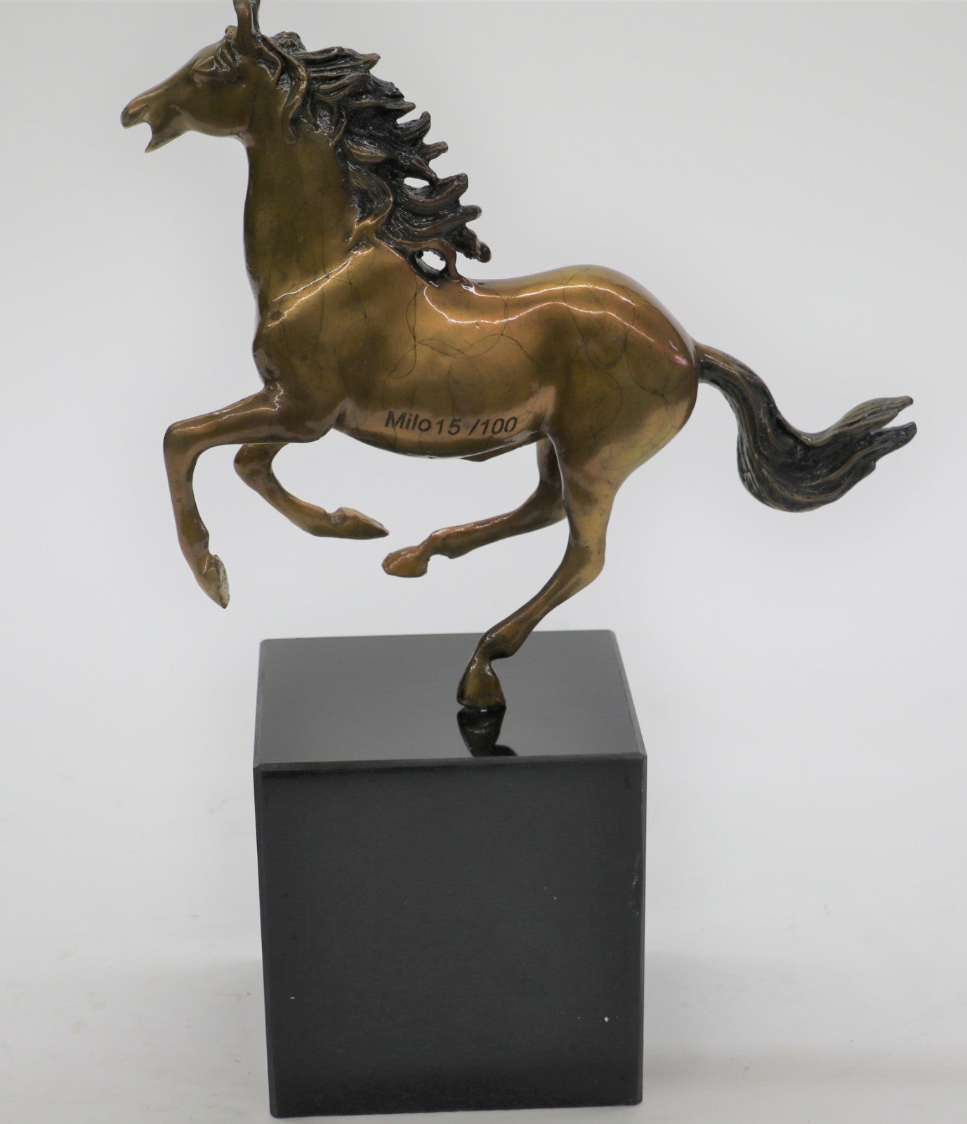 Signed Milo Running Horse Bronze Sculpture Limited Edition Statue Figurine Gift