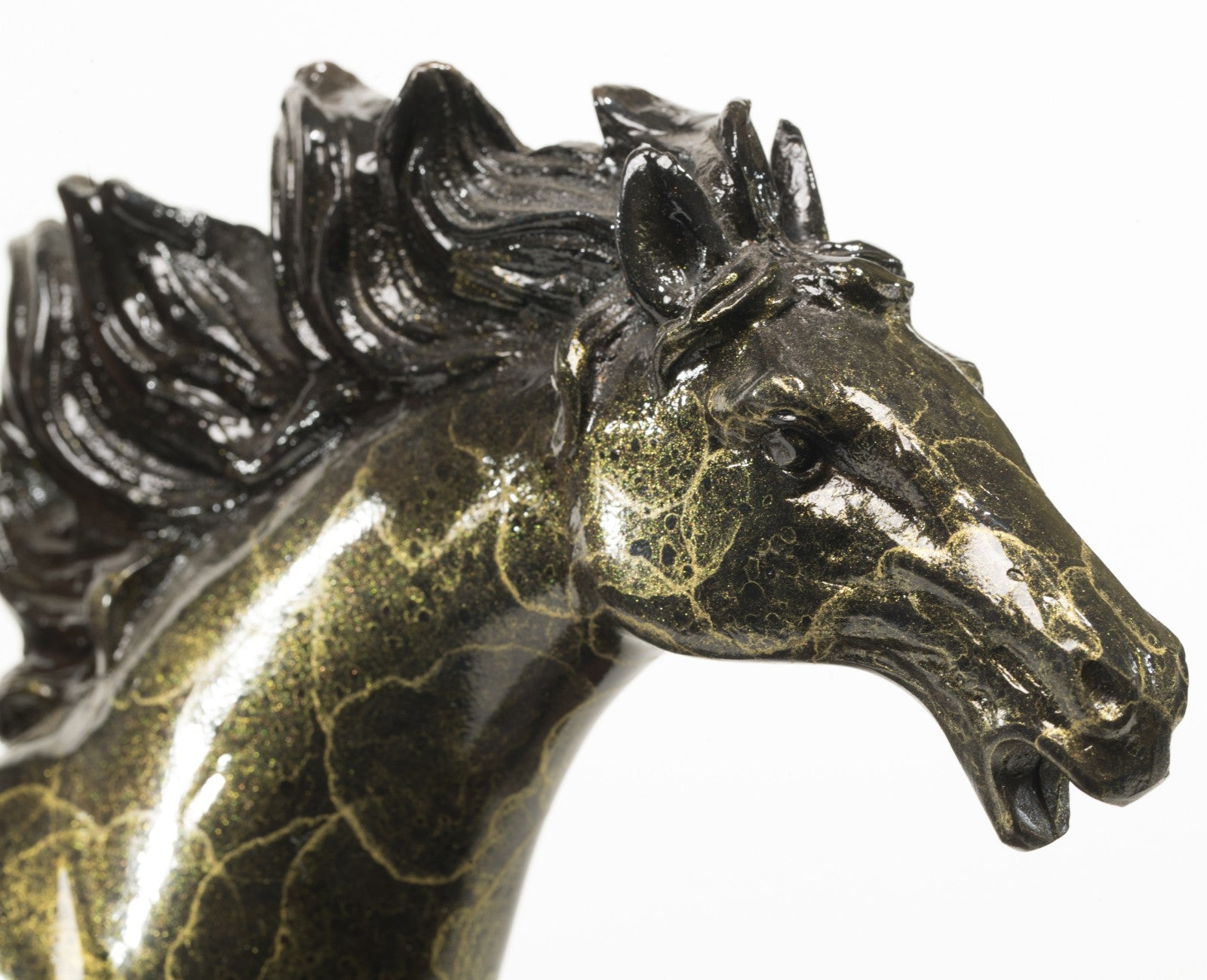 Museum Quality Huge Hand Painted Gilt Genuine Bronze Multiple Horses Running Sale