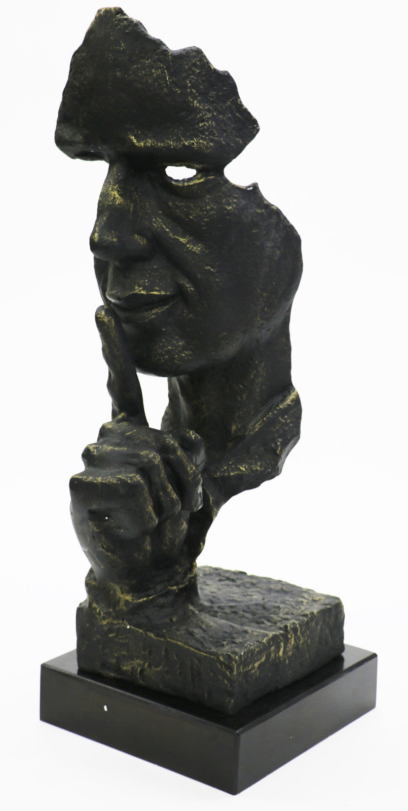 Buy Salvador Dali Modern Art “Silence” Man Bust Figure – Bronze Sculpture Statue for Sale