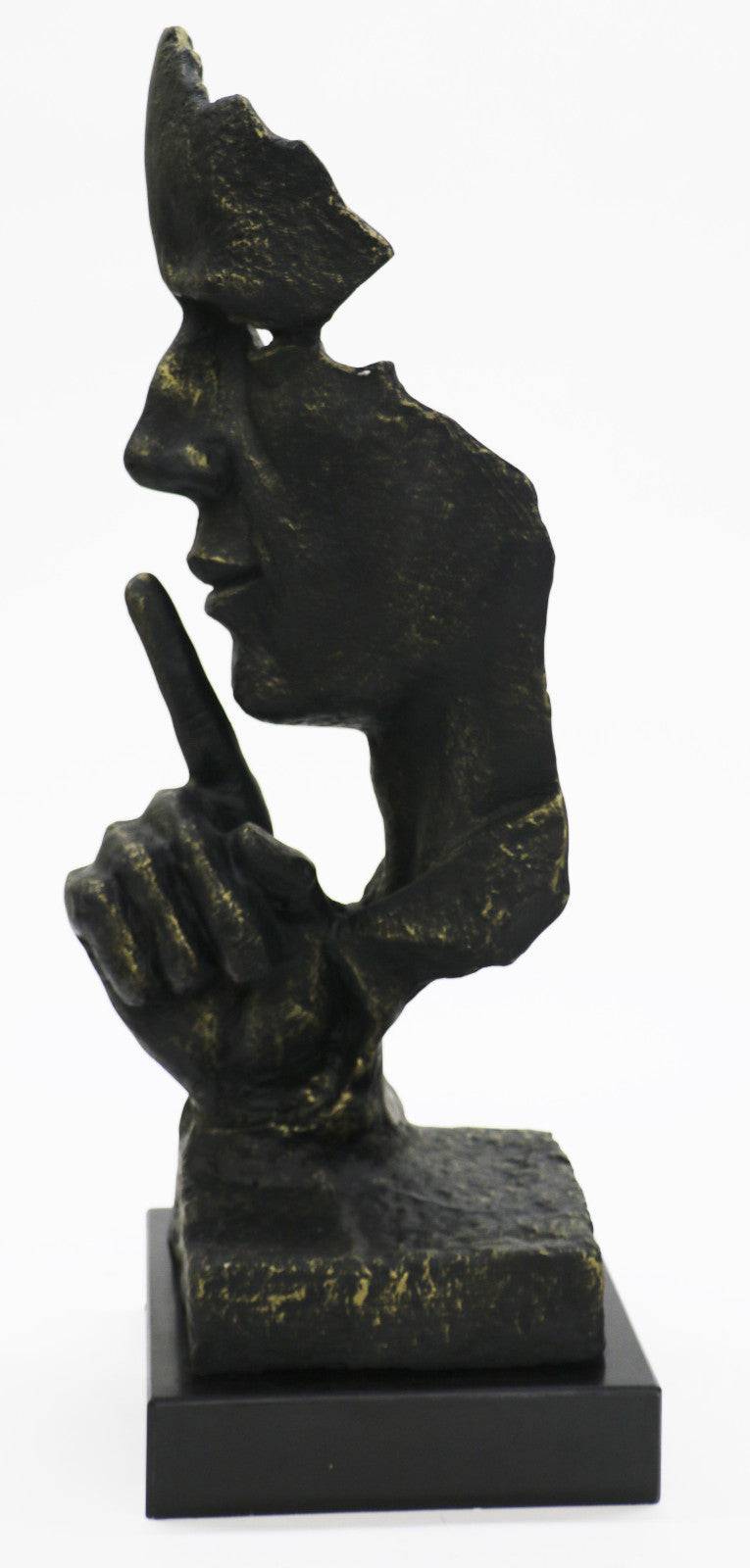 Buy Salvador Dali Modern Art “Silence” Man Bust Figure – Bronze Sculpture Statue for Sale