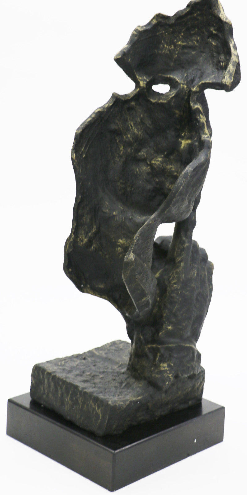 Buy Salvador Dali Modern Art “Silence” Man Bust Figure – Bronze Sculpture Statue for Sale
