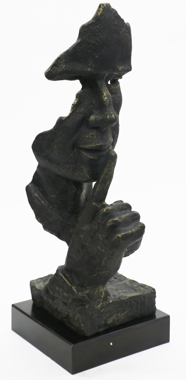 Buy Salvador Dali Modern Art “Silence” Man Bust Figure – Bronze Sculpture Statue for Sale