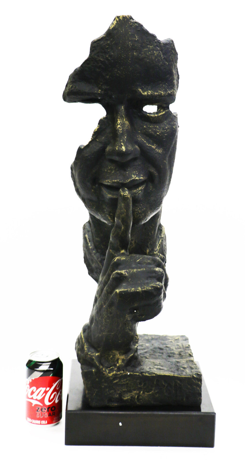 Salvador Dali Modern Art Silence Man Bust Figure Decor Bronze Sculpture Statue