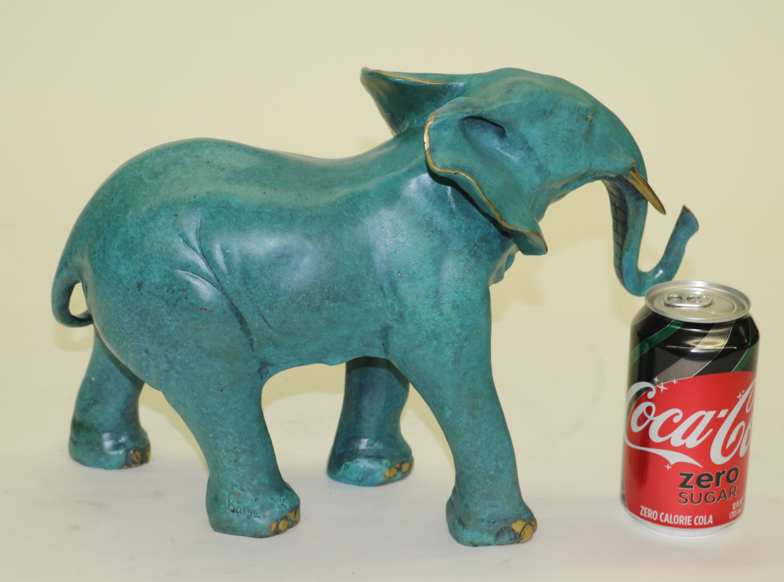 Large African Bull Elephant Bronze Marble Base Sculpture by Marius Figurine Sale