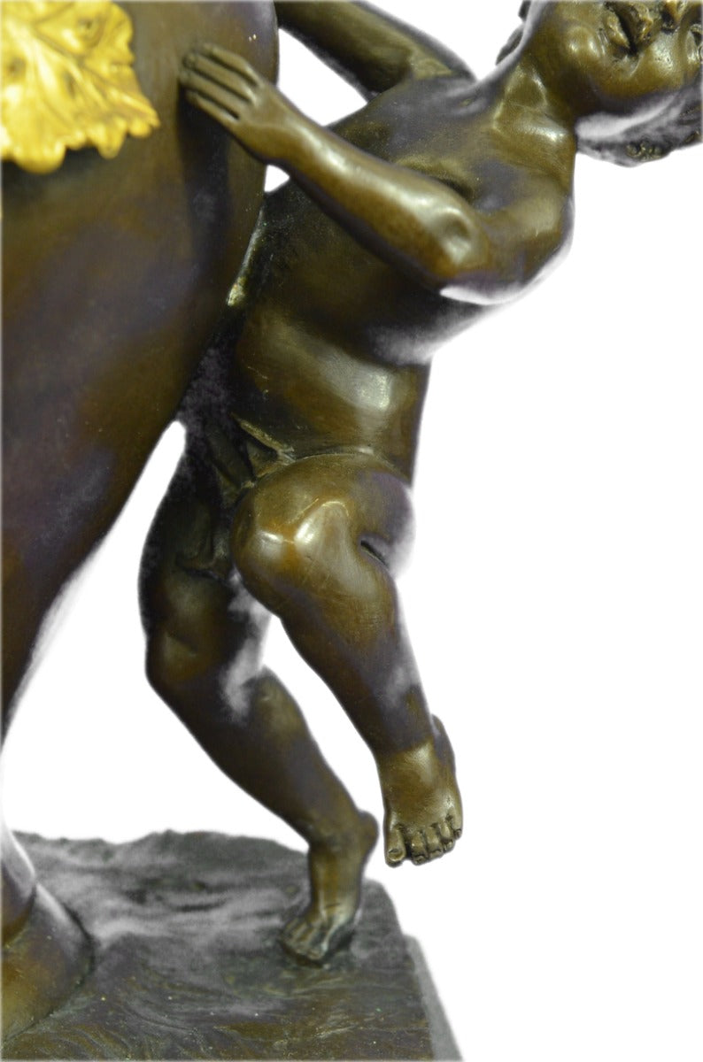 Angel Cherub Vase Bronze Sculpture Statue Flowers Art Figurine Figure Nouveau NR