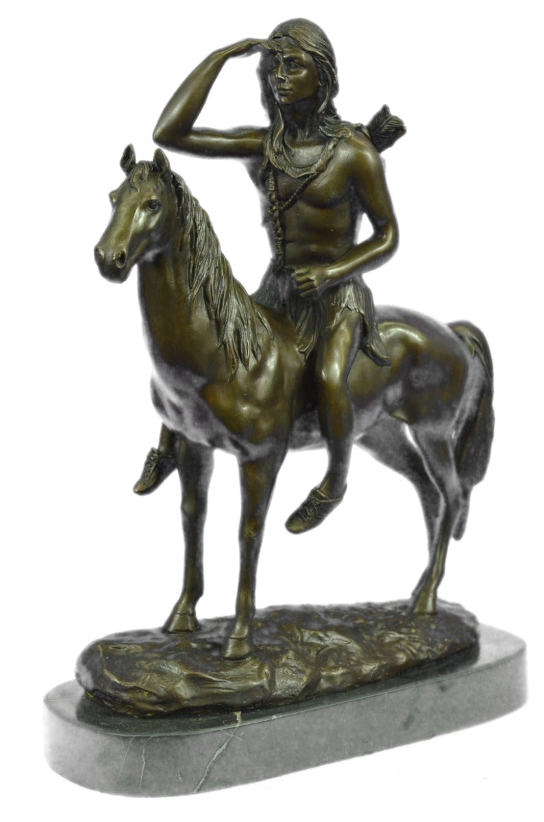 Indian Scout by Cyrus Edwin Dallin Handcrafted Masterpiece Western Gift Figure .
