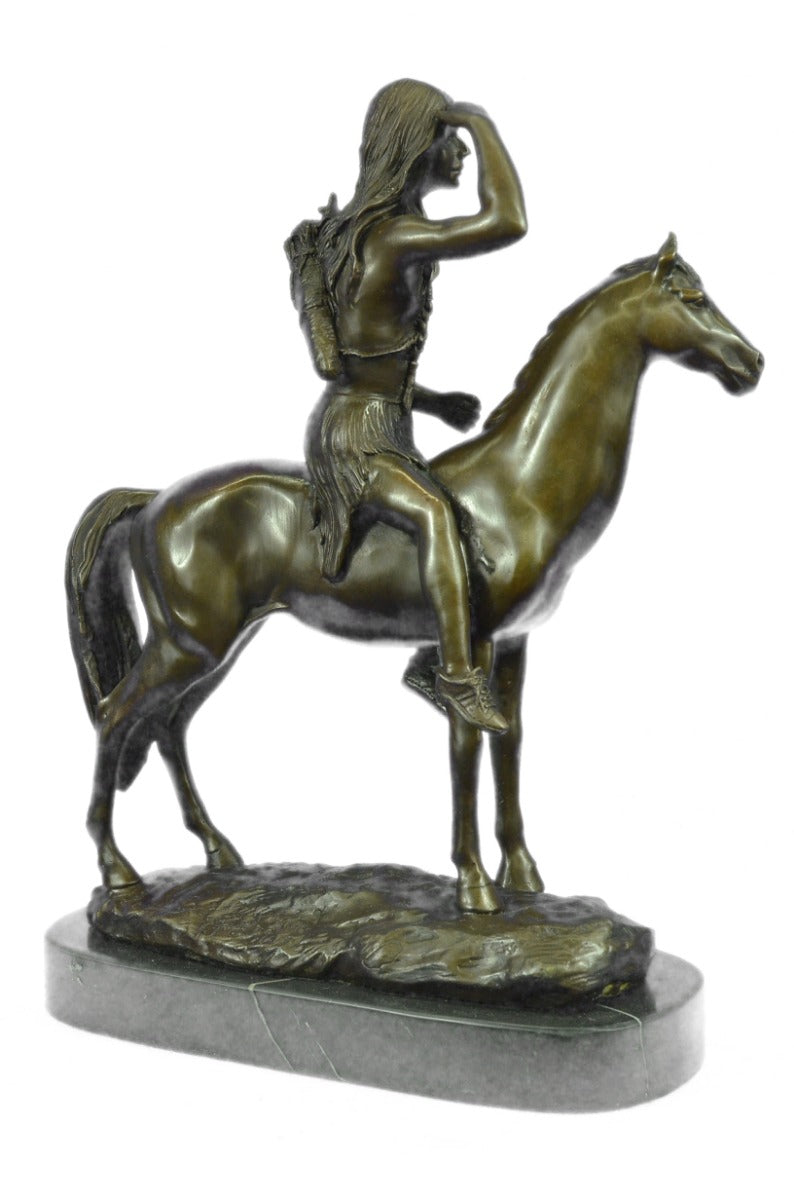 Indian Scout by Cyrus Edwin Dallin Handcrafted Masterpiece Western Gift Figure .