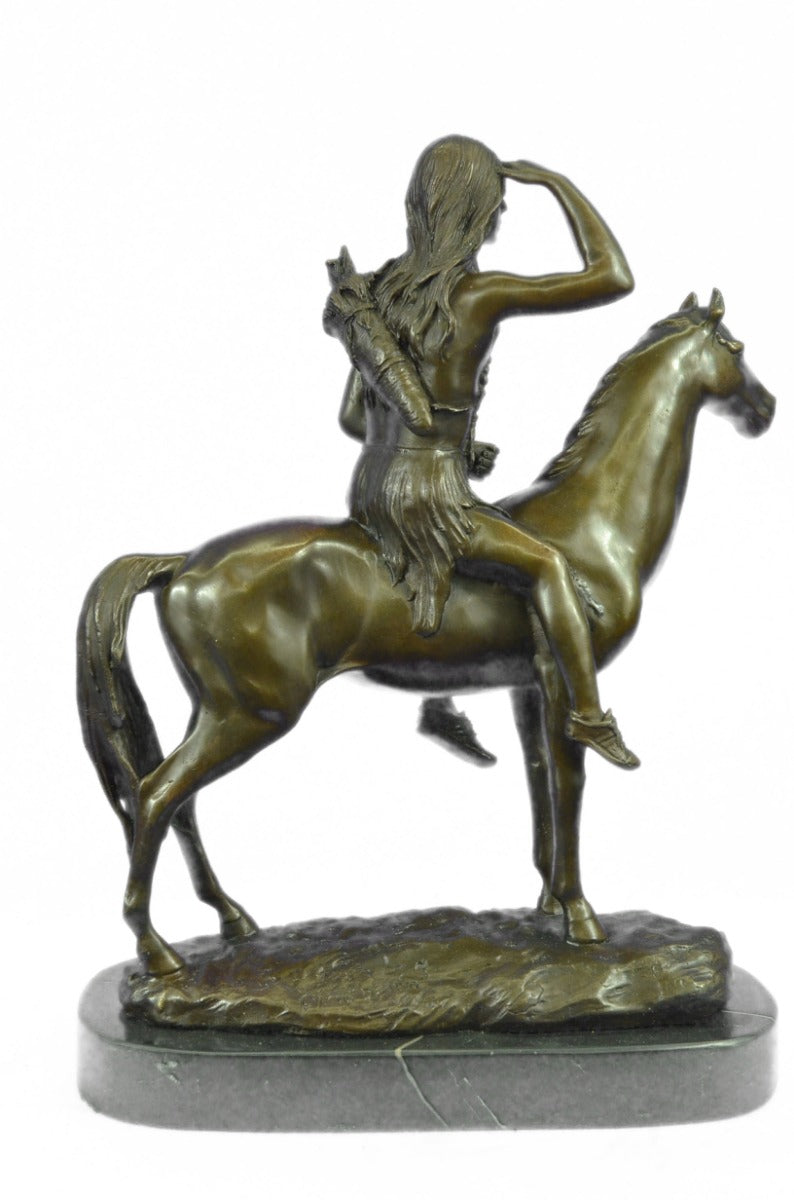 Indian Scout by Cyrus Edwin Dallin Handcrafted Masterpiece Western Gift Figure .
