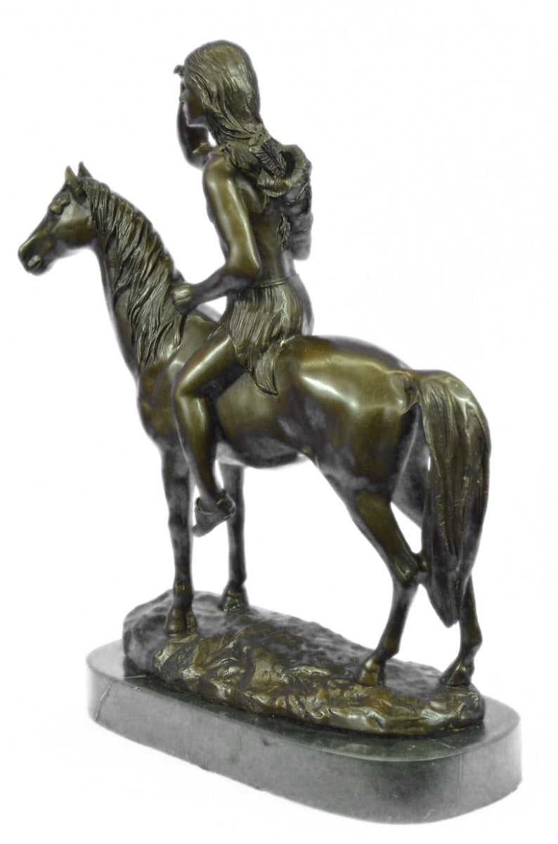 Indian Scout by Cyrus Edwin Dallin Handcrafted Masterpiece Western Gift Figure .