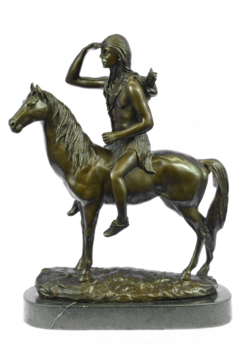 Indian Scout by Cyrus Edwin Dallin Handcrafted Masterpiece Western Gift Figure .